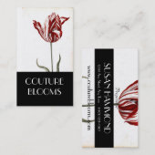 Elegante Couture-Blumenhändler Visitenkarte (Vorne/Hinten)