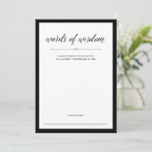 Elegante Couture | Brautparty Advisor Card Hinweiskarte (Stehend Vorderseite)