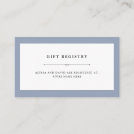 Elegante Couture | Dusty Blue Gift Registry Insert