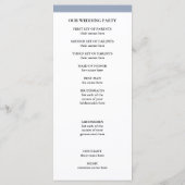 Elegante Couture | Dusty Blue Wedding Program Programm (Rückseite)