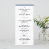 Elegante Couture | Dusty Blue Wedding Program Programm (Stehend Vorderseite)