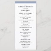 Elegante Couture | Dusty Blue Wedding Program Programm (Vorderseite)