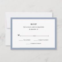 Elegante Couture | Dusty Blue Wedding RSVP