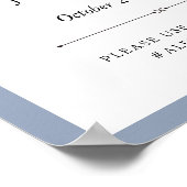 Elegante Couture | Dusty Blue Wedding Welcome Poster (Ecke)