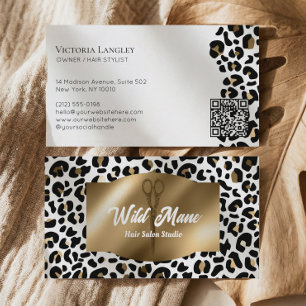 Elegante Couture Gepard Leopardendruck Luxusmarke Visitenkarte