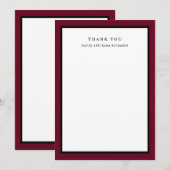 Elegante Couture | Marsala Dankeskarte (Vorne/Hinten)