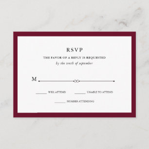Elegante Couture   Marsala UAWG RSVP Karte