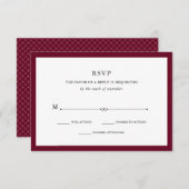 Elegante Couture | Marsala UAWG RSVP Karte (Vorne/Hinten)