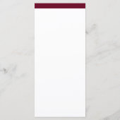 Elegante Couture | Marsala Wedding Menu Menükarte (Rückseite)