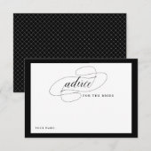 Elegante Couture | Rat für die Braut Hinweiskarte (Vorne/Hinten)