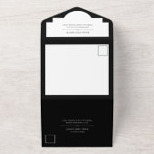 Elegante Couture | Schwarz-Weiß-Hochzeit All In One Einladung (Außenbereich)