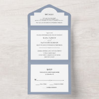 Elegante Couture | Staubblaue Hochzeit