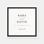 Elegante Couture Wedding Serviette (Vorderseite)