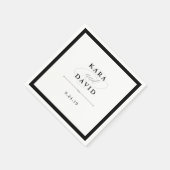 Elegante Couture Wedding Serviette (Ecke)