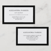 Elegante Couturen | Schwarzweiss Visitenkarte (Vorne/Hinten)