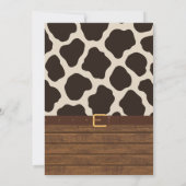 Elegante Cowgirl Boots Baby Shower Einladung (Rückseite)