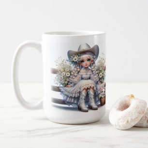 Elegante Cowgirl Kaffeetasse