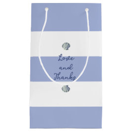 Elegante Cowgirl Soft Blue White Stripes an der Kü Kleine Geschenktüte