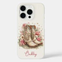 Elegante Cowgirl-Stiefel mit Blumen monogrammiert
