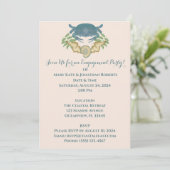 Elegante Crab Feast Watercolor Verlobung Einladung (Stehend Vorderseite)