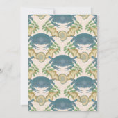 Elegante Crab Feast Watercolor Verlobung Einladung (Rückseite)