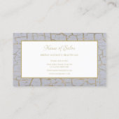 Elegante Crackled Paint Gilded Gold Boutique Visitenkarte (Rückseite)