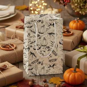 Elegante Cram Herbst Harvest Pumpkins Herbstlaube Kleine Geschenktüte