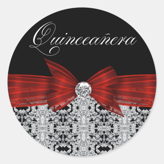 Elegante Cranberry Red Black Diamond Stickers (Vorderseite)