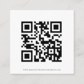 Elegante Crane Bird Script QR Code Wedding RSVP Begleitkarte (Rückseite)