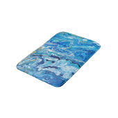 Elegante Crazy Lace Agate 6 - Ocean Blue Badematte (Schrägansicht)