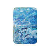 Elegante Crazy Lace Agate 6 - Ocean Blue Badematte (Vorderseite Vertikal)