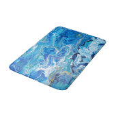 Elegante Crazy Lace Agate 6 - Ocean Blue Badematte (Schrägansicht)