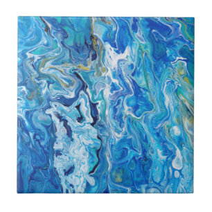 Elegante Crazy Lace Agate 6 - Ocean Blue Fliese