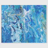 Elegante Crazy Lace Agate 6 - Ocean Blue Geschenkpapier (Flach)