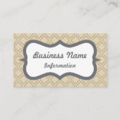 Elegante Cream and Gray Business Card Visitenkarte (Vorderseite)