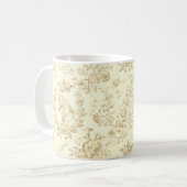 Elegante Cream Beige Reittiere Name Kaffeetasse (Vorderseite Links)