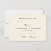 Elegante Cream Boho Wildblumen Hochzeit RSVP Karte (Vorderseite)
