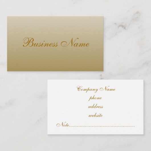 Elegante Cream Business Card Visitenkarte (Vorne/Hinten)