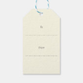 Elegante Cream Christmas Baubles Geschenkanhänger (Rückseite)