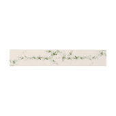 Elegante Cream Eucalyptus Wreath Monogram Wedding Einladungsbanderole (Flach)