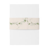 Elegante Cream Eucalyptus Wreath Monogram Wedding Einladungsbanderole (Rückseitenbeispiel)