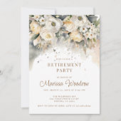 Elegante Cream Gold Blütenpension.png Einladung (Vorderseite)