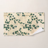 Elegante Cream Gold Whimsical Eukalyptus Greenery Badhandtuch Set (Handtuch)