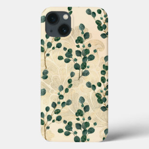 Elegante Cream Gold Whimsical Eukalyptus Greenery Case-Mate iPhone Hülle