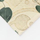 Elegante Cream Green Whimsical Eukalyptus Greenery Fleecedecke (Ecke)