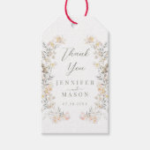 Elegante Cream Meadow Wildblume Wedding Vielen Dan Geschenkanhänger (Vorderseite)