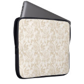 Elegante Cream Rose Floral Laptopschutzhülle (Vorne Rechts)
