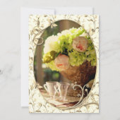 Elegante Cream Rose Muttertag Einladung (Rückseite)