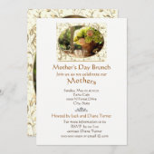 Elegante Cream Rose Muttertag Einladung (Vorne/Hinten)