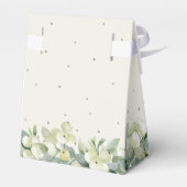 Elegante Cream Snowberry+Eucalyptus Winter Wedding Geschenkschachtel (Rückseite)